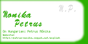 monika petrus business card